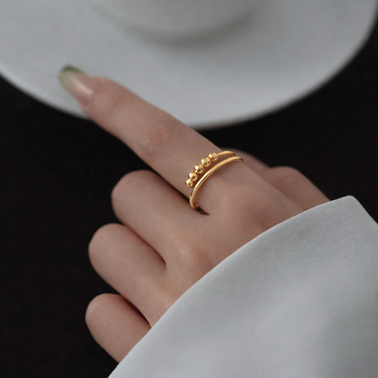 Ramybės žiedas „Calmy“ (auksinis)