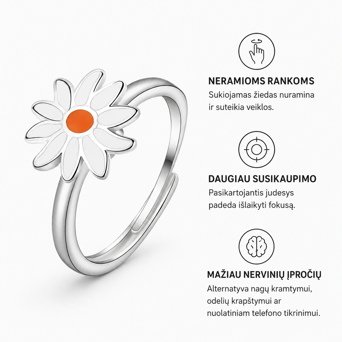 Jaukumo gėlė - sukamasis žiedas „Calmy"