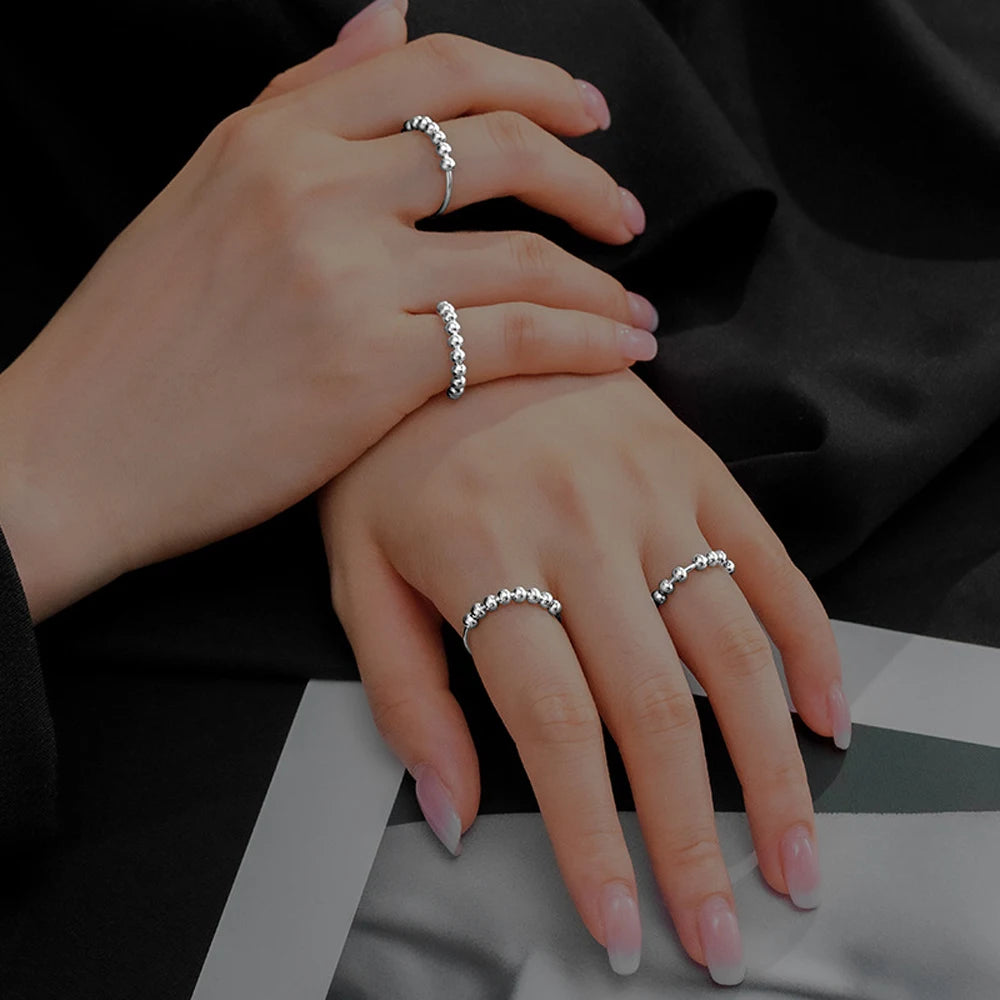 Ramybės žiedas „Calmy“ (sidabrinis)