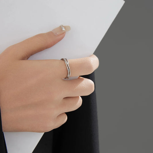 Harmonijos žiedas „Calmy“ (Sidabrinis)