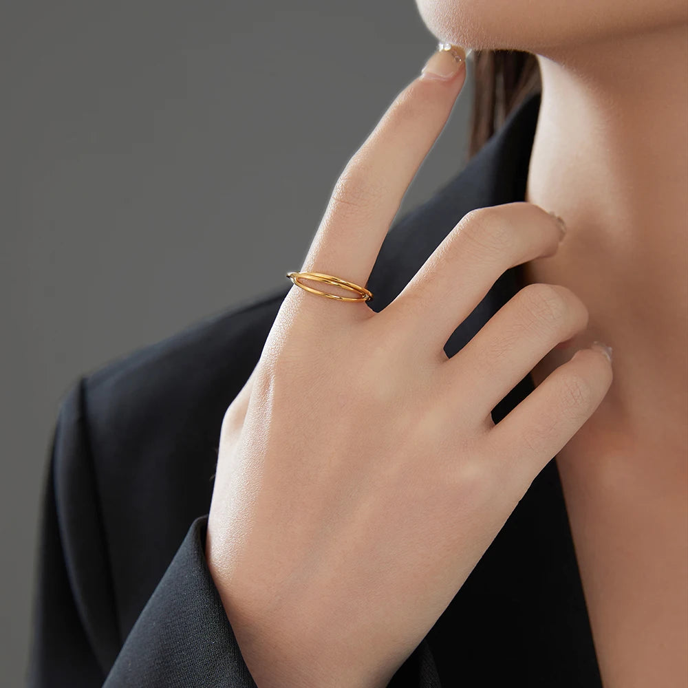 Harmonijos žiedas „Calmy“ (Auksinis)