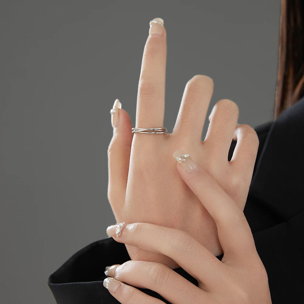 Harmonijos žiedas „Calmy“ (Sidabrinis)